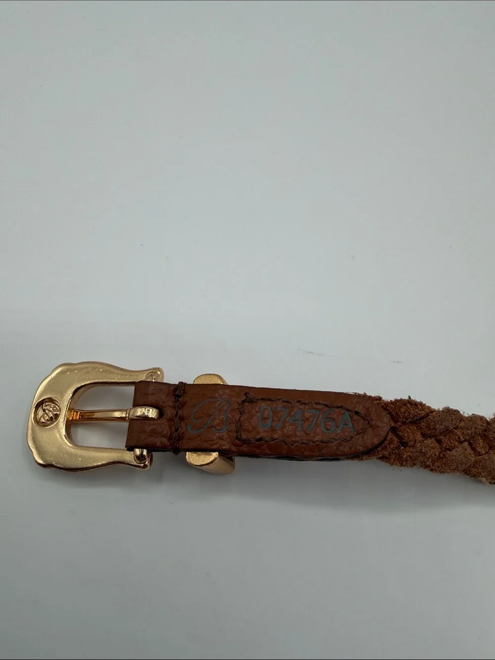 Brighton Bandit Braided Brown Leather Bracelet with Gold Heart Accents